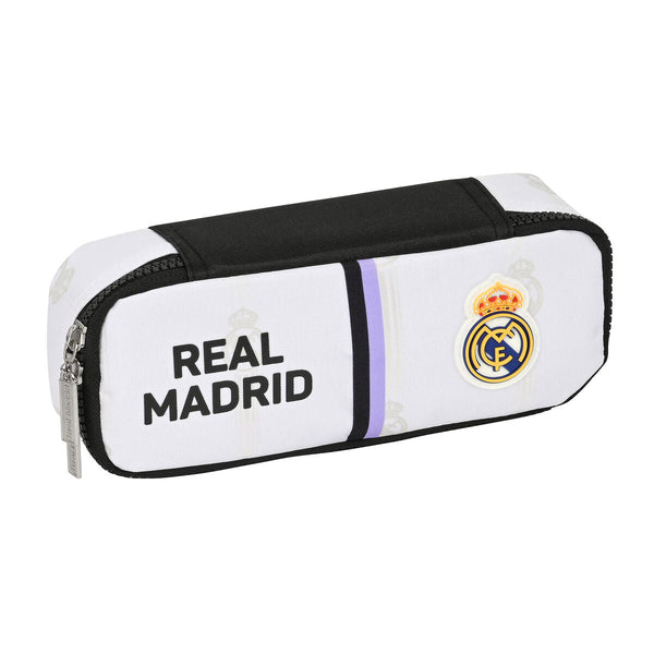 Skolväska Real Madrid C.F. Svart Vit (22 x 5 x 8 cm)-Kontor och Kontorsmaterial, Skol- och utbildningsmaterial-Real Madrid C.F.-peaceofhome.se