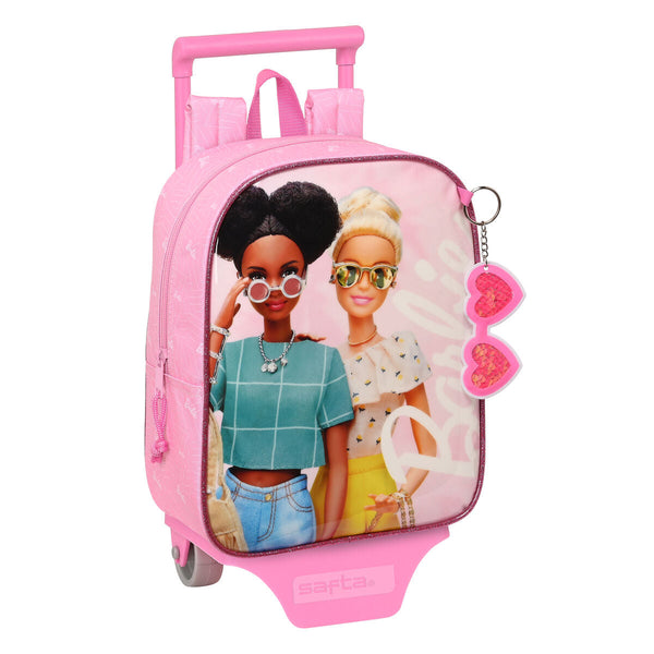 Skolväska med hjul Barbie Girl Rosa 22 x 27 x 10 cm