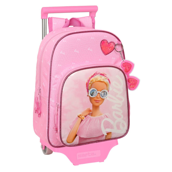 Skolväska med hjul Barbie Girl Rosa 26 x 34 x 11 cm