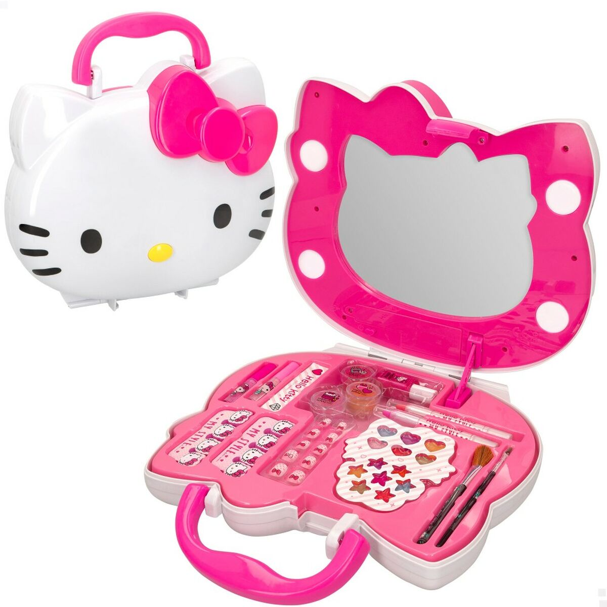 Sminkset för barn Hello Kitty Väska 36 Delar (2 antal)-Leksaker och spel, Fancy klänning och accessoarer-Hello Kitty-peaceofhome.se