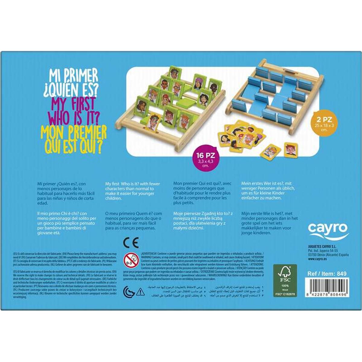 Spel av Trä Cayro Quien es quien 25 x 18 x 33 cm-Leksaker och spel, Spel och tillbehör-Cayro-peaceofhome.se