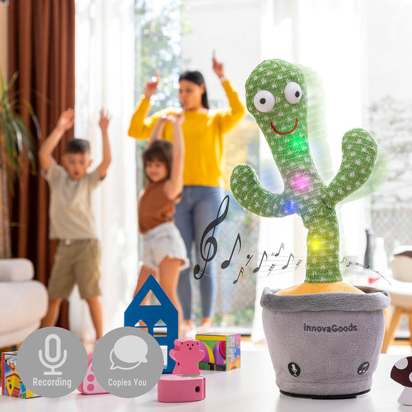 Talande Dansande Kaktus med Musik och LED i flera Färger Pinxi InnovaGoods-Leksaker och spel, Elektroniska leksaker-InnovaGoods-peaceofhome.se