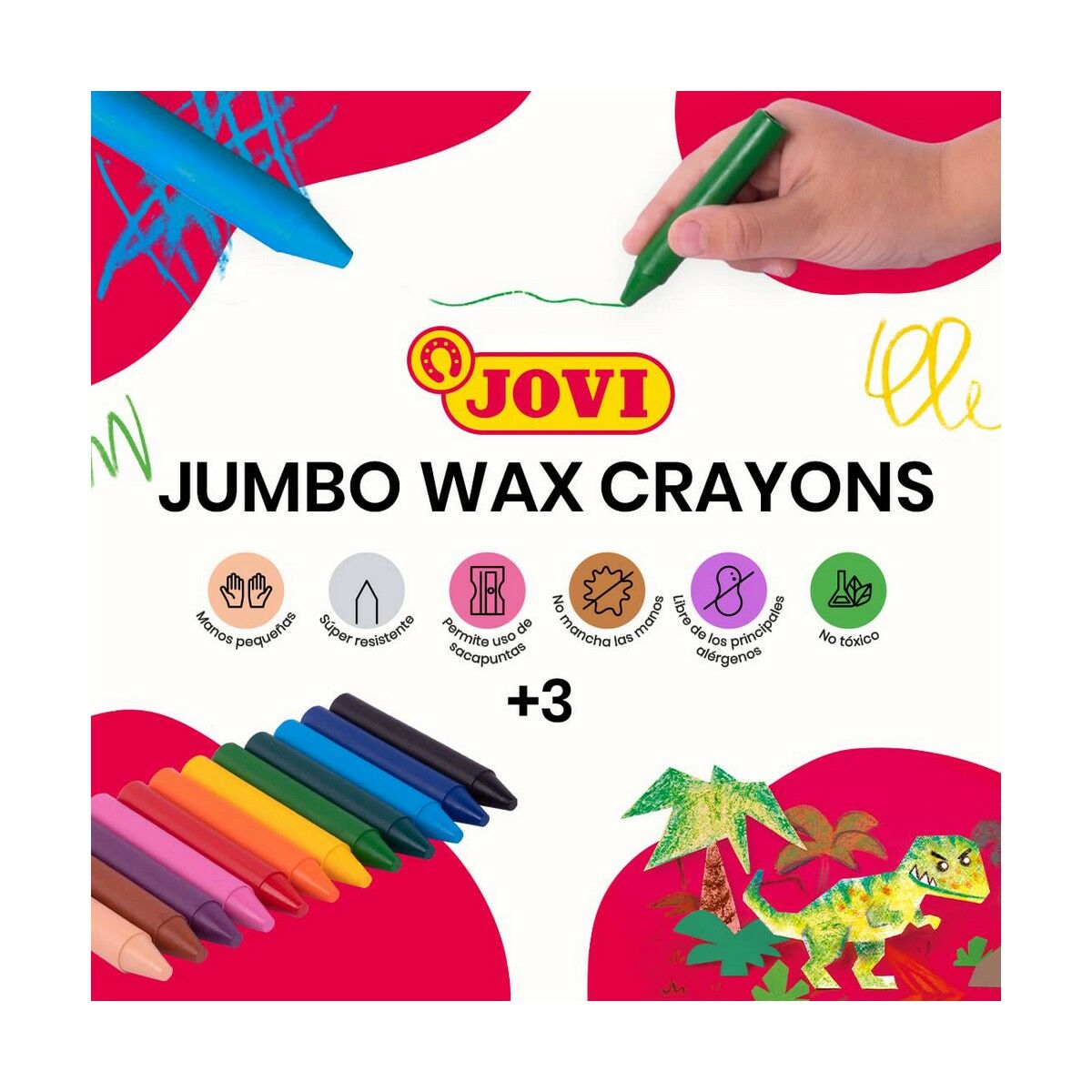 Tjocka färgpennor Jovi Plasticolor 300 antal Box Multicolour-Leksaker och spel, Kreativa aktiviteter-Jovi-peaceofhome.se