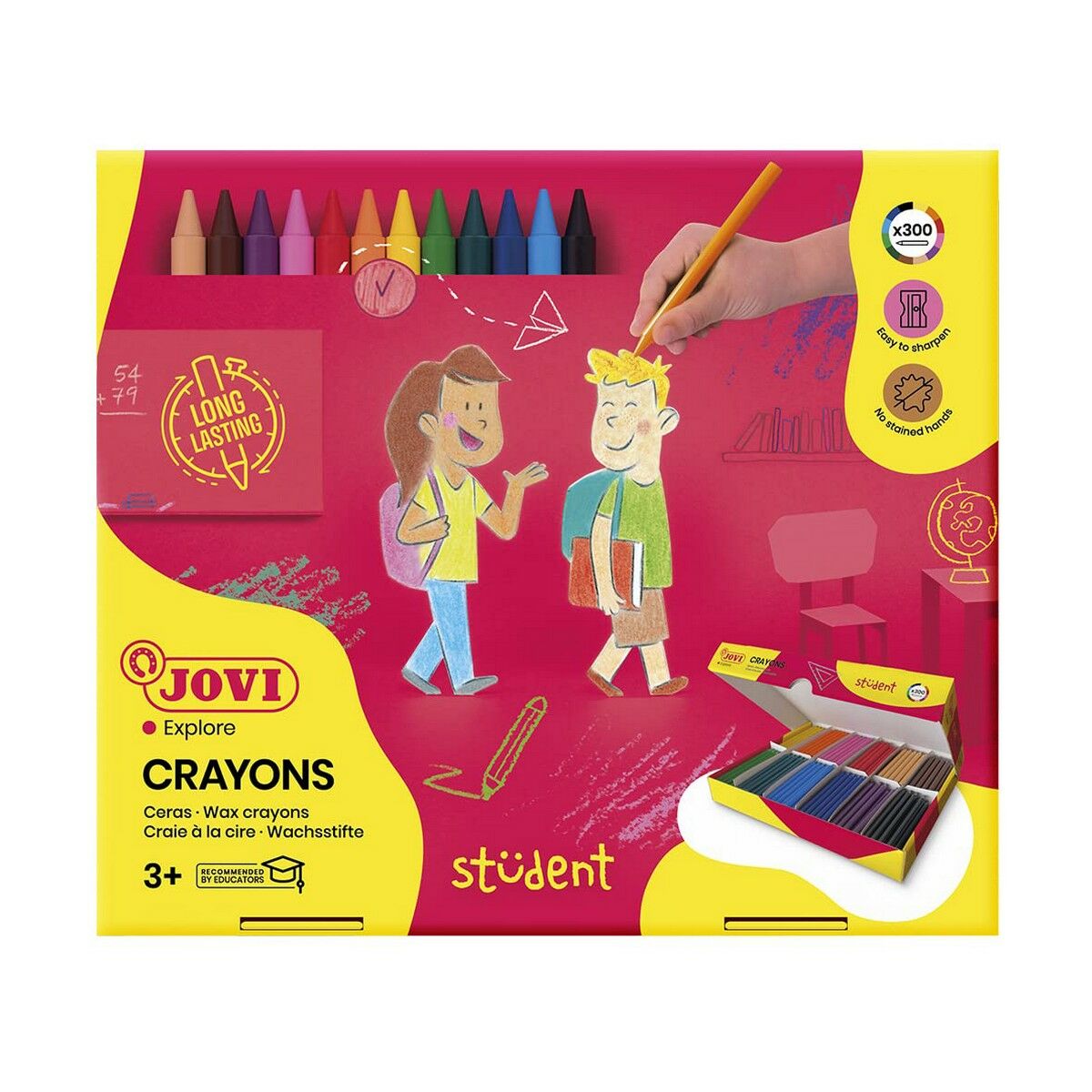 Tjocka färgpennor Jovi Plasticolor 300 antal Box Multicolour-Leksaker och spel, Kreativa aktiviteter-Jovi-peaceofhome.se