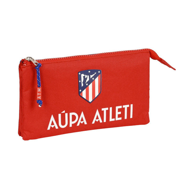 Tredubbel Carry-all Atlético Madrid Röd Marinblå (22 x 12 x 3 cm)-Kontor och Kontorsmaterial, Skol- och utbildningsmaterial-Atlético Madrid-peaceofhome.se