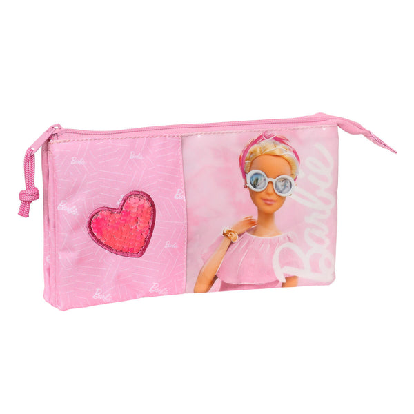 Tredubbel Carry-all Barbie Girl Rosa 22 x 12 x 3 cm-Kontor och Kontorsmaterial, Skol- och utbildningsmaterial-Barbie-peaceofhome.se