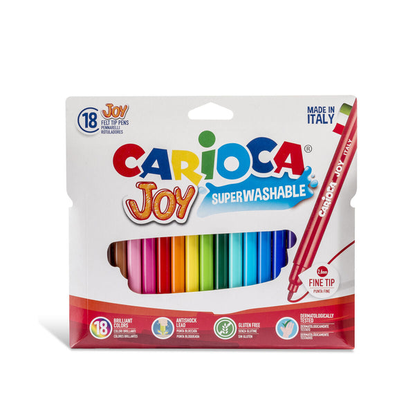 Tuschpennor Carioca 40555 Multicolour (18 Delar)-Kontor och Kontorsmaterial, Kulspetspennor, pennor och skrivverktyg-Carioca-peaceofhome.se
