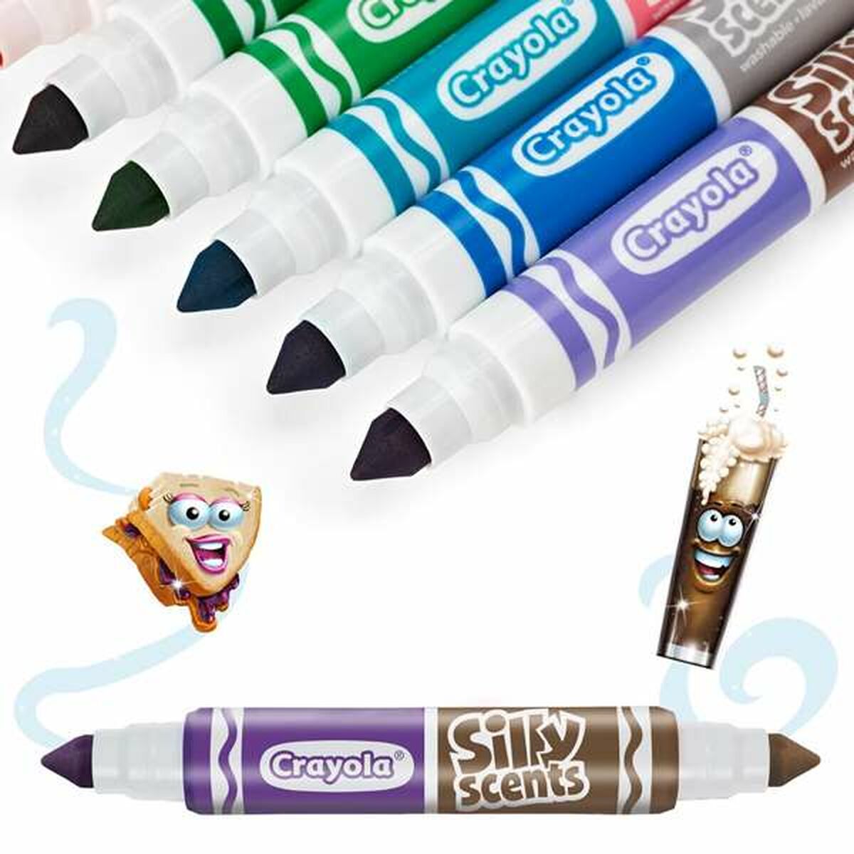 Tuschpennor Crayola Parfymerad Tvättbar Dubbel ände 10 Delar-Kontor och Kontorsmaterial, Kulspetspennor, pennor och skrivverktyg-Crayola-peaceofhome.se