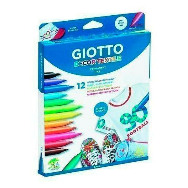 Tuschpennor Giotto F49490000 Multicolour (12 Delar)-Kontor och Kontorsmaterial, Kulspetspennor, pennor och skrivverktyg-Giotto-peaceofhome.se