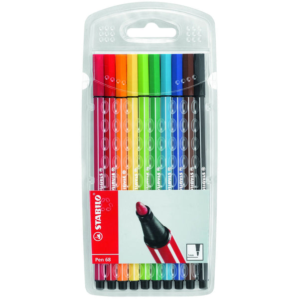 Tuschpennor Stabilo Pen 68 10 Delar Multicolour-Kontor och Kontorsmaterial, Kulspetspennor, pennor och skrivverktyg-Stabilo-peaceofhome.se
