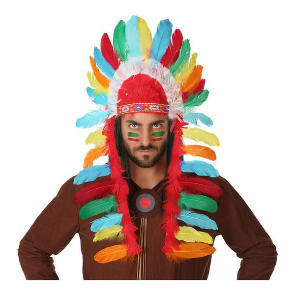 Vapen Multicolour American Indian Fjädrar (29 x 90 cm)-Leksaker och spel, Fancy klänning och accessoarer-BigBuy Carnival-peaceofhome.se