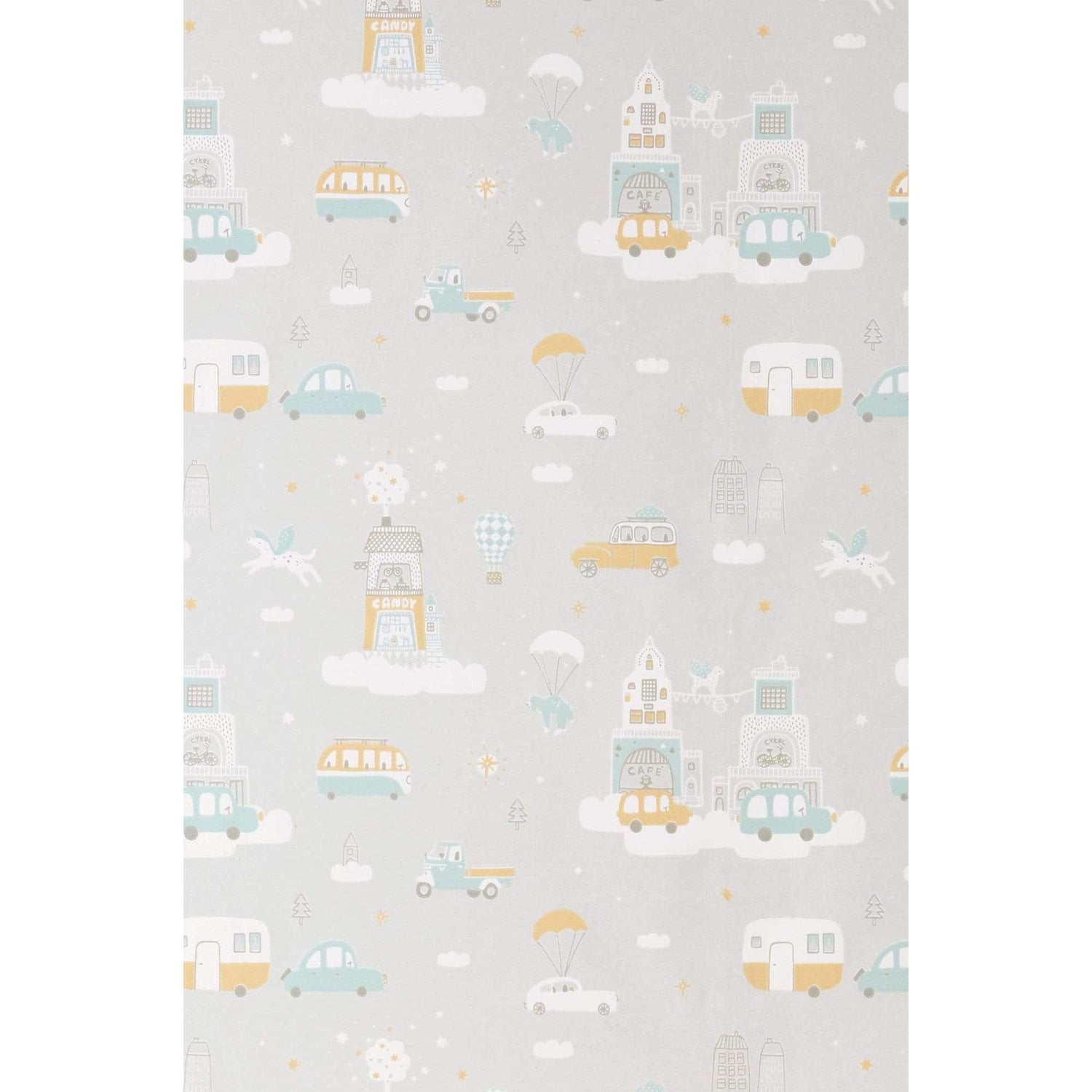 ABOVE THE CLOUDS SOFT GREY Non woven / Easy up-tapet-Tapet-Majvillan-peaceofhome.se
