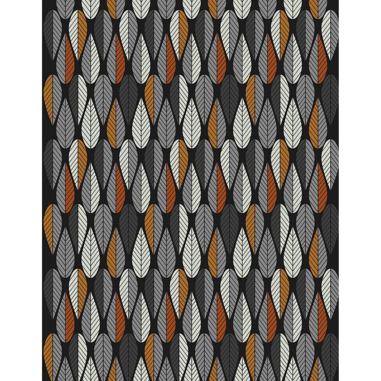 Blader Panelgardiner 2-pack - Svart/Orange-Panelgardin-Arvidssons Textil-peaceofhome.se