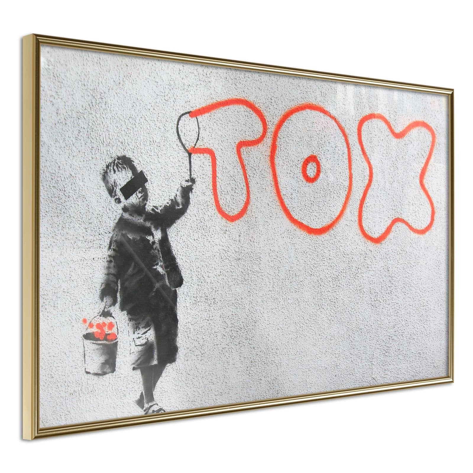 Inramad Poster / Tavla - Banksy: Tox-Poster Inramad-Artgeist-30x20-Guldram-peaceofhome.se