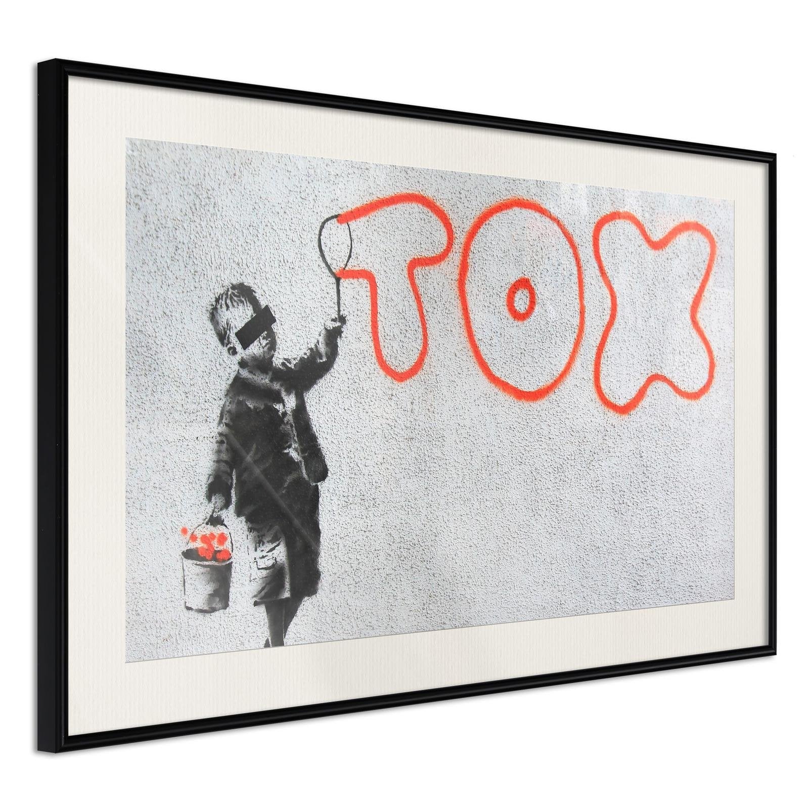 Inramad Poster / Tavla - Banksy: Tox-Poster Inramad-Artgeist-30x20-Svart ram med passepartout-peaceofhome.se