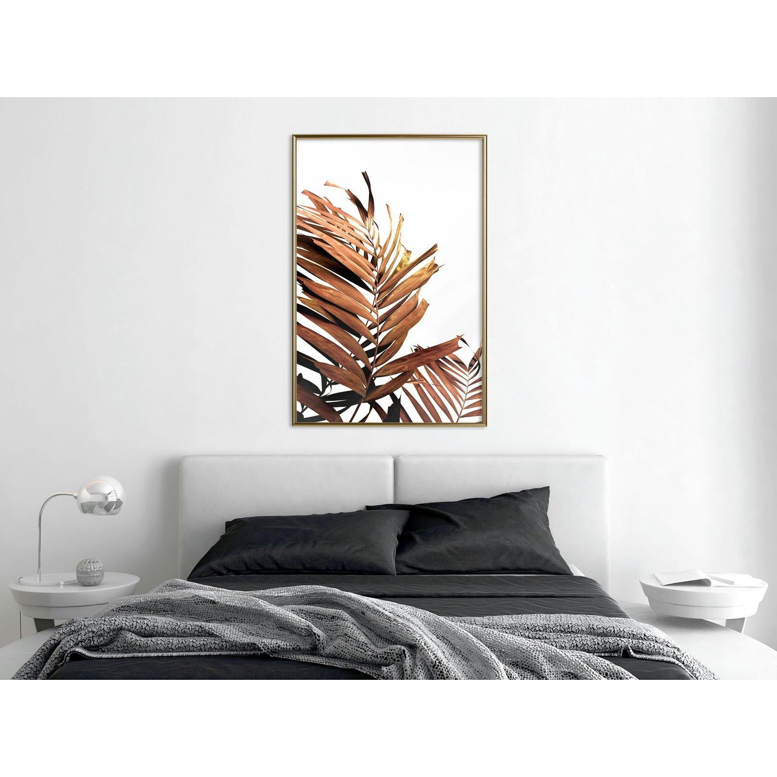 Inramad Poster / Tavla - Copper Palm-Poster Inramad-Artgeist-peaceofhome.se