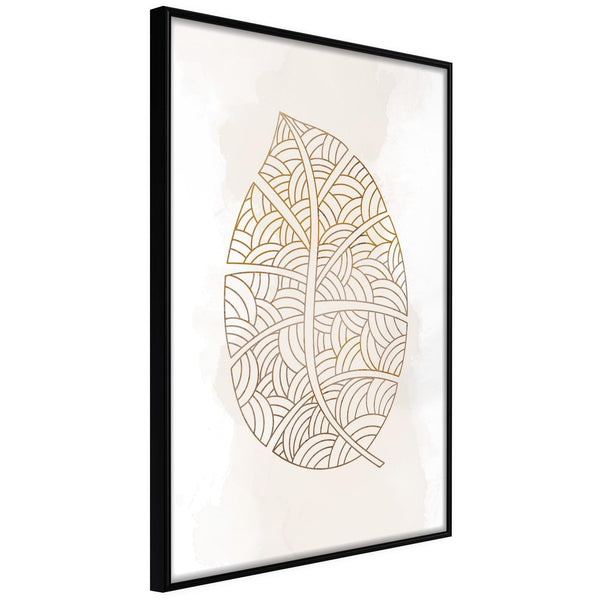 Inramad Poster / Tavla - Leaf Veins-Poster Inramad-Artgeist-20x30-Svart ram-peaceofhome.se