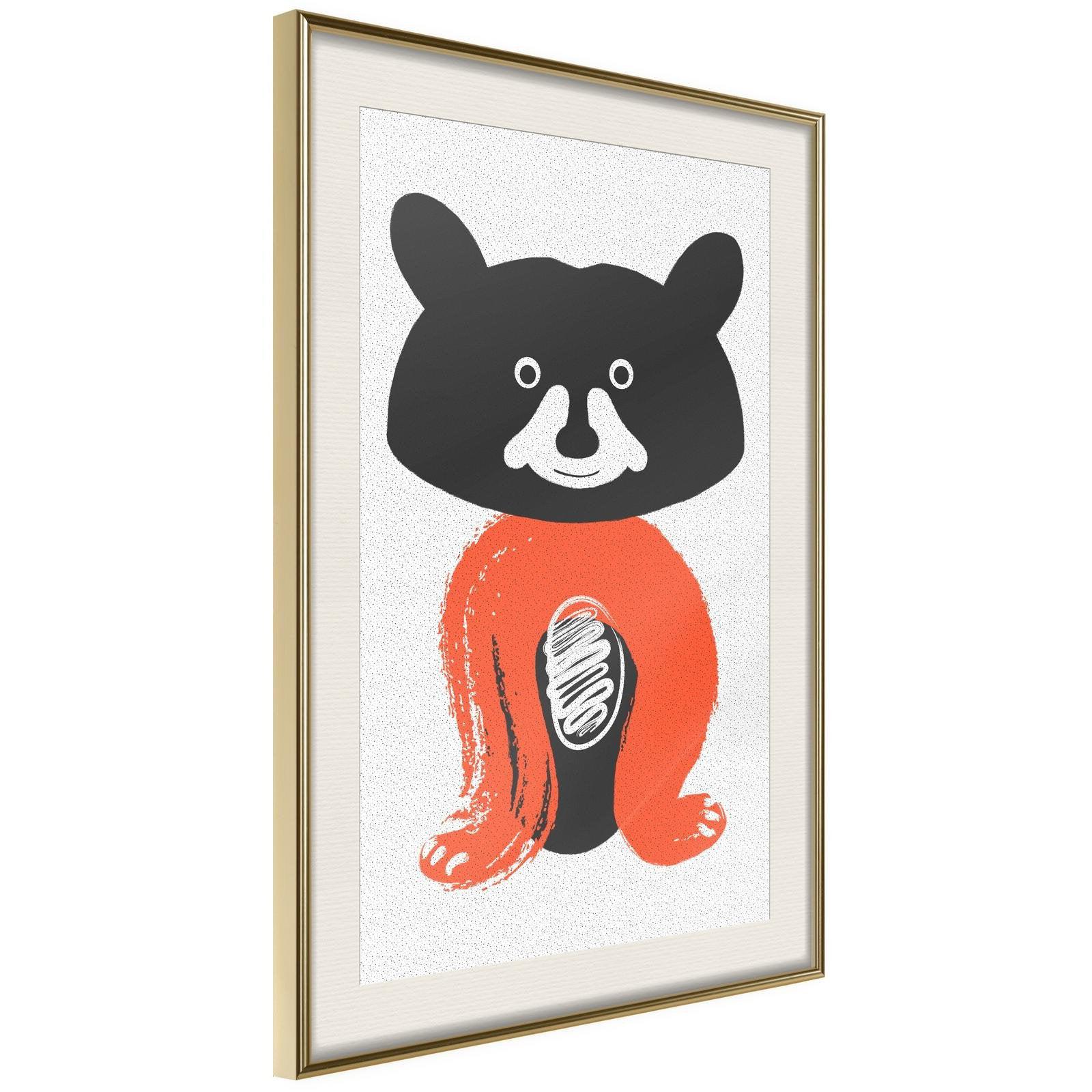 Inramad Poster / Tavla - Little Bear-Poster Inramad-Artgeist-20x30-Guldram med passepartout-peaceofhome.se