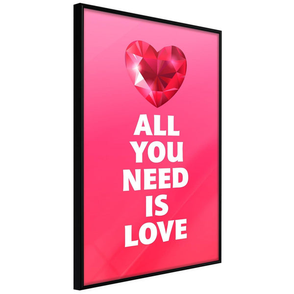 Inramad Poster / Tavla - Ruby Heart-Poster Inramad-Artgeist-20x30-Svart ram-peaceofhome.se