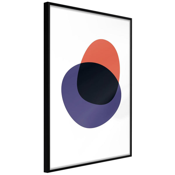 Inramad Poster / Tavla - White, Orange, Violet and Black-Poster Inramad-Artgeist-20x30-Svart ram-peaceofhome.se