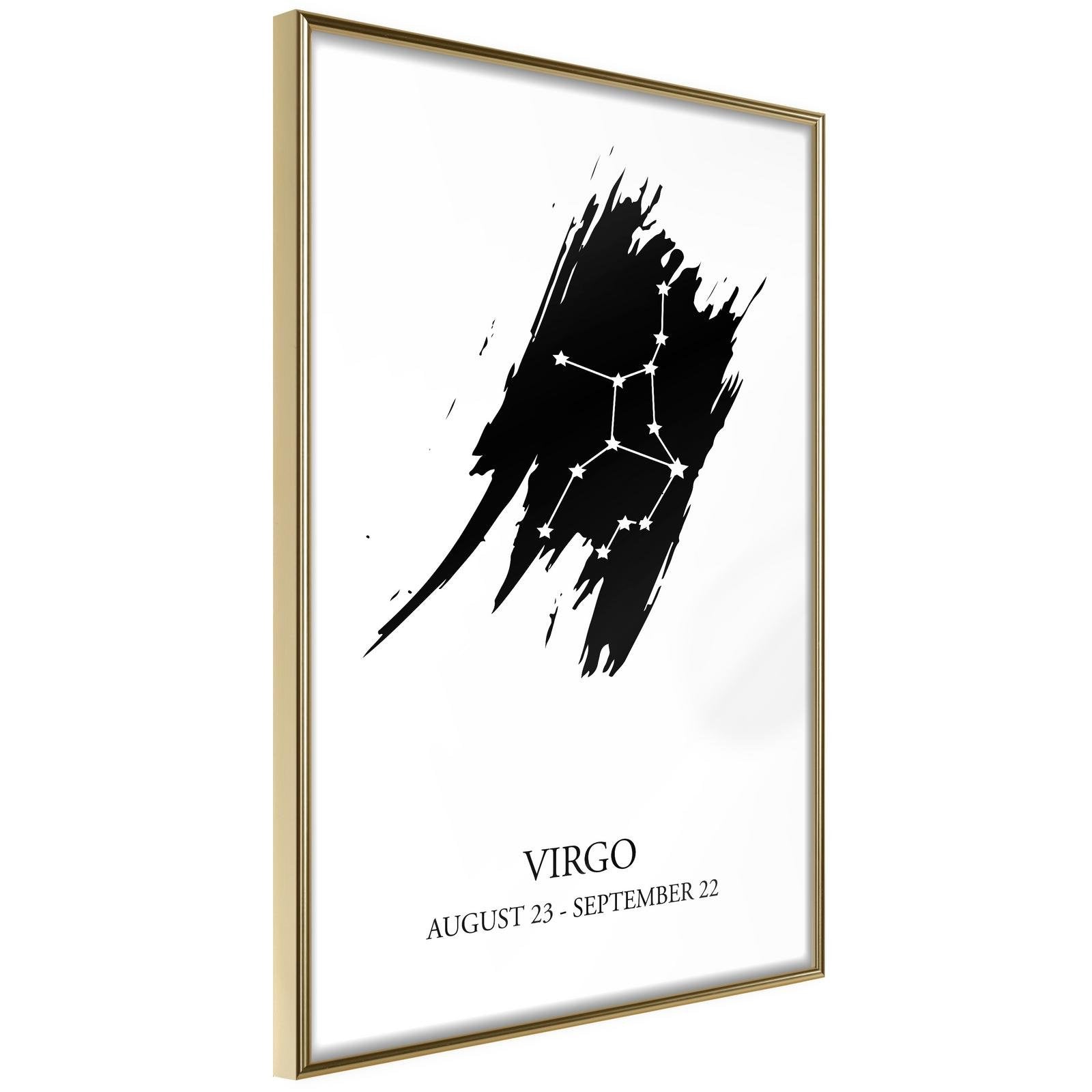 Inramad Poster / Tavla - Zodiac: Virgo I-Poster Inramad-Artgeist-20x30-Guldram-peaceofhome.se
