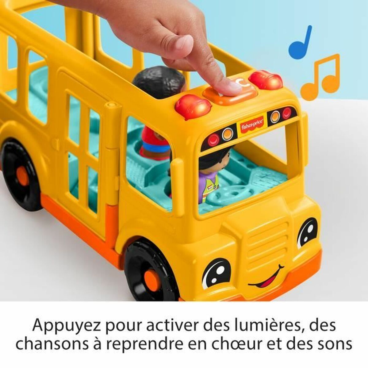 Actionfigurer Fisher-Price Little People-El autobús escolar-Vehículo de empuje musical HYT03-Leksaker och spel, Dockor och actionfigurer-Fisher-Price-peaceofhome.se