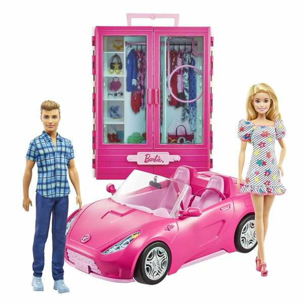 Dockset Barbie GVK05 Figurer x 2 Bil Skåp-Leksaker och spel, Dockor och actionfigurer-Barbie-peaceofhome.se