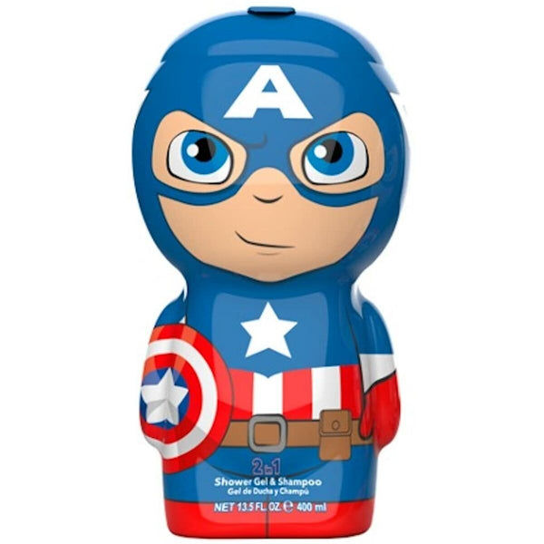 2-i-1 Gel och schampo The Avengers Captain America 400 ml-Bebis, Hygien och vård-The Avengers-peaceofhome.se