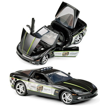 2008 Corvette LS3 Coupe Indy 500 Pace Car - Limited Edition, The Franklin Mint-samlarmodeller-Klevrings Sverige-peaceofhome.se