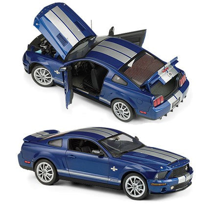 2008 Ford Shelby GT-500KR Vista Blue w/Silver Racing Stripe Limited Edition Only 1.000 The Franklin Mint B11F687-samlarmodeller-Klevrings Sverige-peaceofhome.se