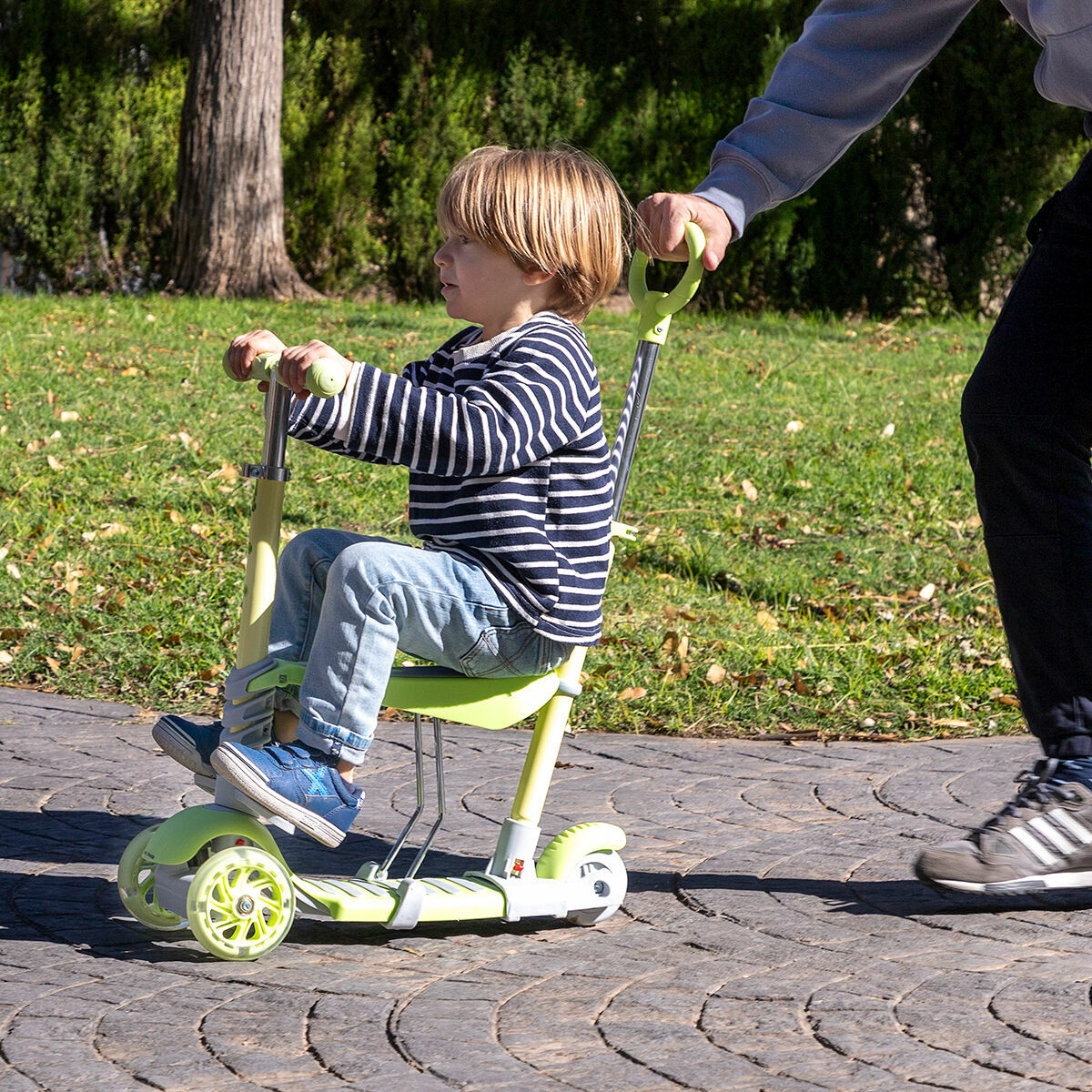 3 i 1 utvecklingsbar sparkcykel för barn Scuvol InnovaGoods Grön Aluminium (Renoverade B)-Sport och utomhus, Stadsrörlighet-InnovaGoods-peaceofhome.se