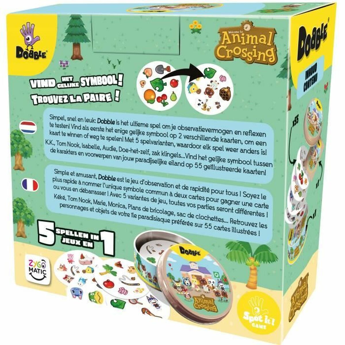 Sällskapsspel Asmodee Dobble : Animal Crossing-Leksaker och spel, Spel och tillbehör-Asmodee-peaceofhome.se