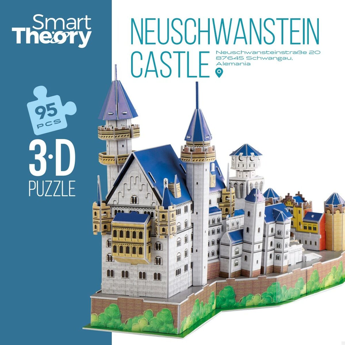 3D-pussel Colorbaby New Swan Castle 95 Delar 43,5 x 33 x 18,5 cm (6 antal)-Leksaker och spel, Pussel och hjärngrupper-Colorbaby-peaceofhome.se