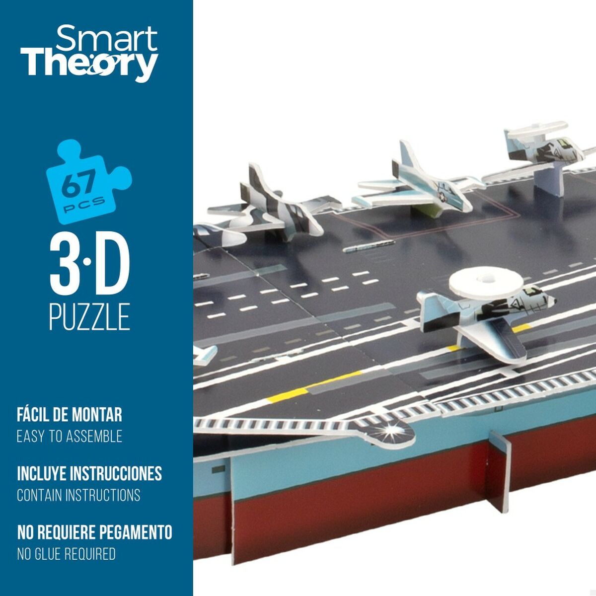 3D-pussel Colorbaby Nimitz Hangarfartyg 67 Delar 77 x 18 x 20 cm (6 antal)-Leksaker och spel, Pussel och hjärngrupper-Colorbaby-peaceofhome.se