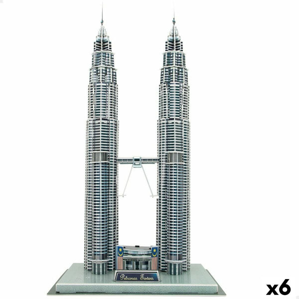 3D-pussel Colorbaby Petronas Towers 27 x 51 x 20 cm (6 antal)-Leksaker och spel, Pussel och hjärngrupper-Colorbaby-peaceofhome.se