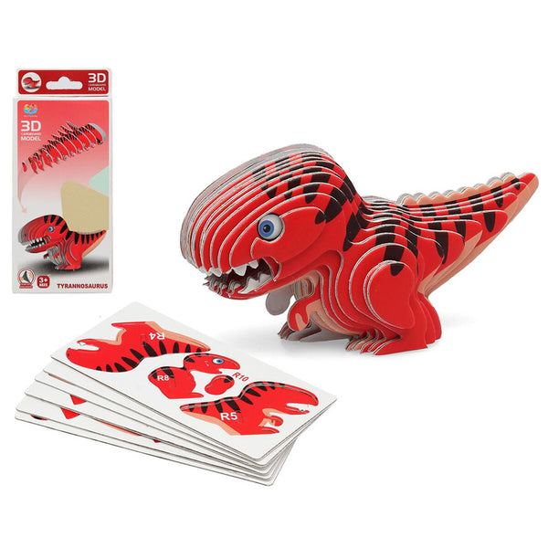 3D-pussel Dino 18 x 8 cm Röd-Leksaker och spel, Pussel och hjärngrupper-BigBuy Kids-peaceofhome.se