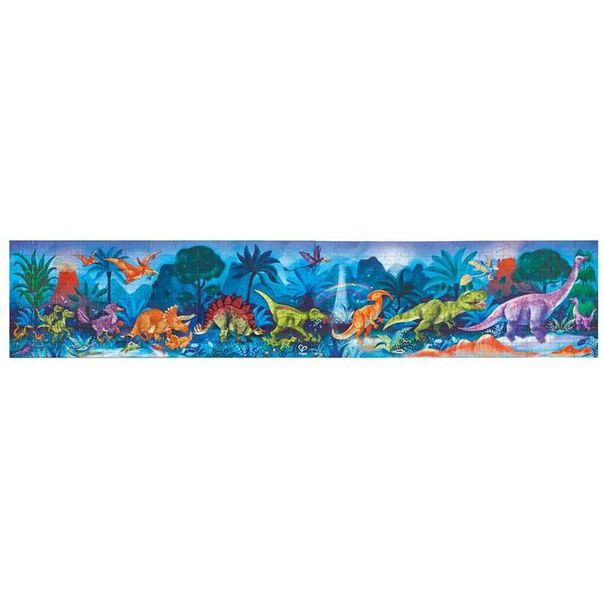 3D-pussel Hape 150 x 30 cm 200 Delar Dinosaurie-Leksaker och spel, Pussel och hjärngrupper-Hape-peaceofhome.se