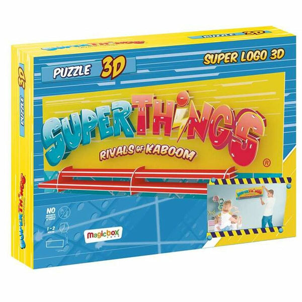 3D-pussel SuperThings 3D Superlogo 80 x 31 x 7,6 cm (80 x 31 x 7 cm)-Leksaker och spel, Pussel och hjärngrupper-SuperThings-peaceofhome.se