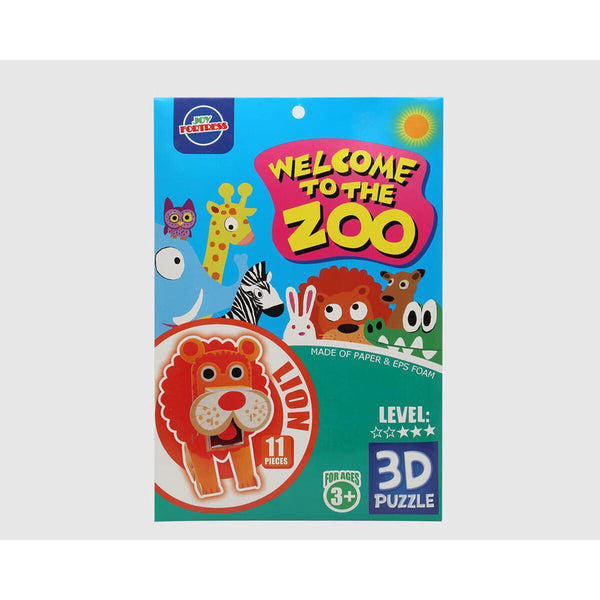 3D-pussel Zoo 27 x 18 cm 11 Delar Lejonet-Leksaker och spel, Pussel och hjärngrupper-BigBuy Kids-peaceofhome.se