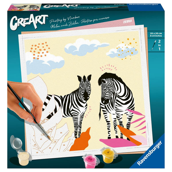 Målning med siffror Ravensburger Zebra-Leksaker och spel, Kreativa aktiviteter-Ravensburger-peaceofhome.se