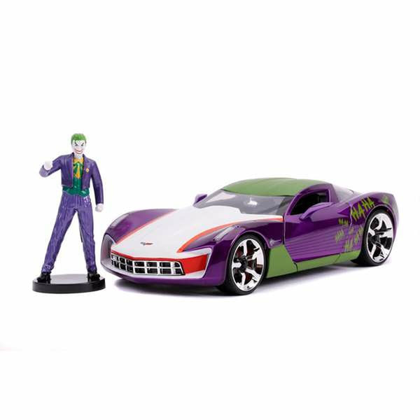 Playset Batman Joker & 2009 Chevy Corvette Stingray-Leksaker och spel, Dockor och actionfigurer-Batman-peaceofhome.se