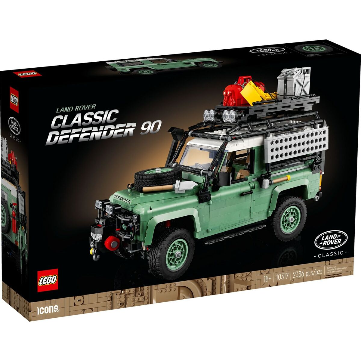 Byggsats Lego LAND ROVER CLASSIC DEFENDER 90 Svart 2336 Delar-Leksaker och spel-Lego-peaceofhome.se