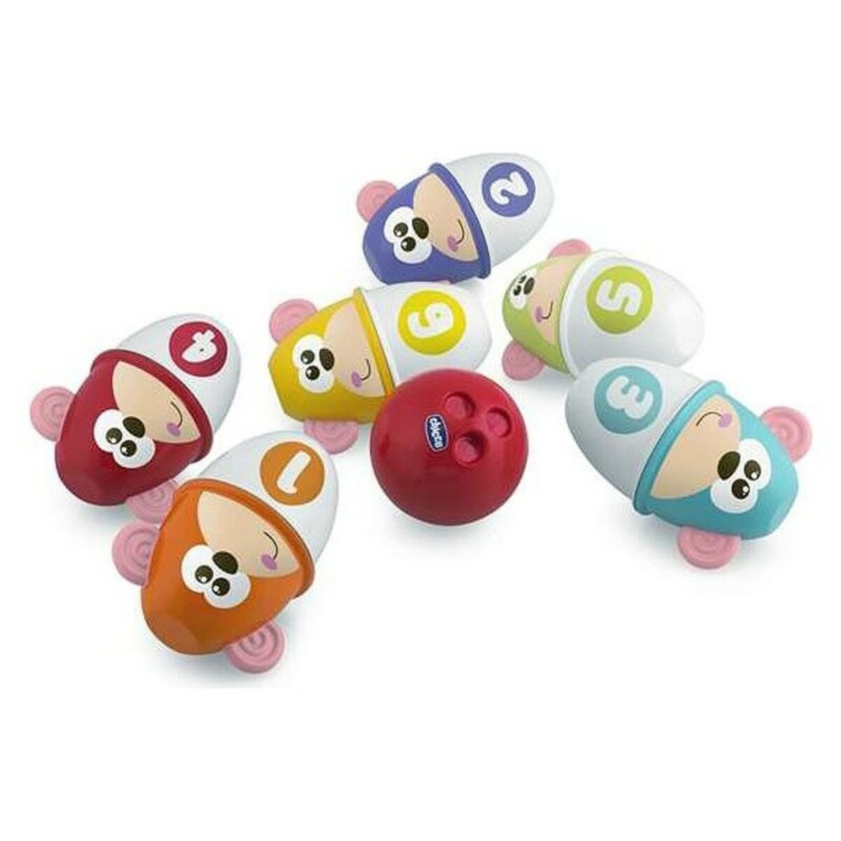 Bowlingspel Monkey Strike Chicco (7 pcs)-Bebis, Leksaker för småbarn-Chicco-peaceofhome.se