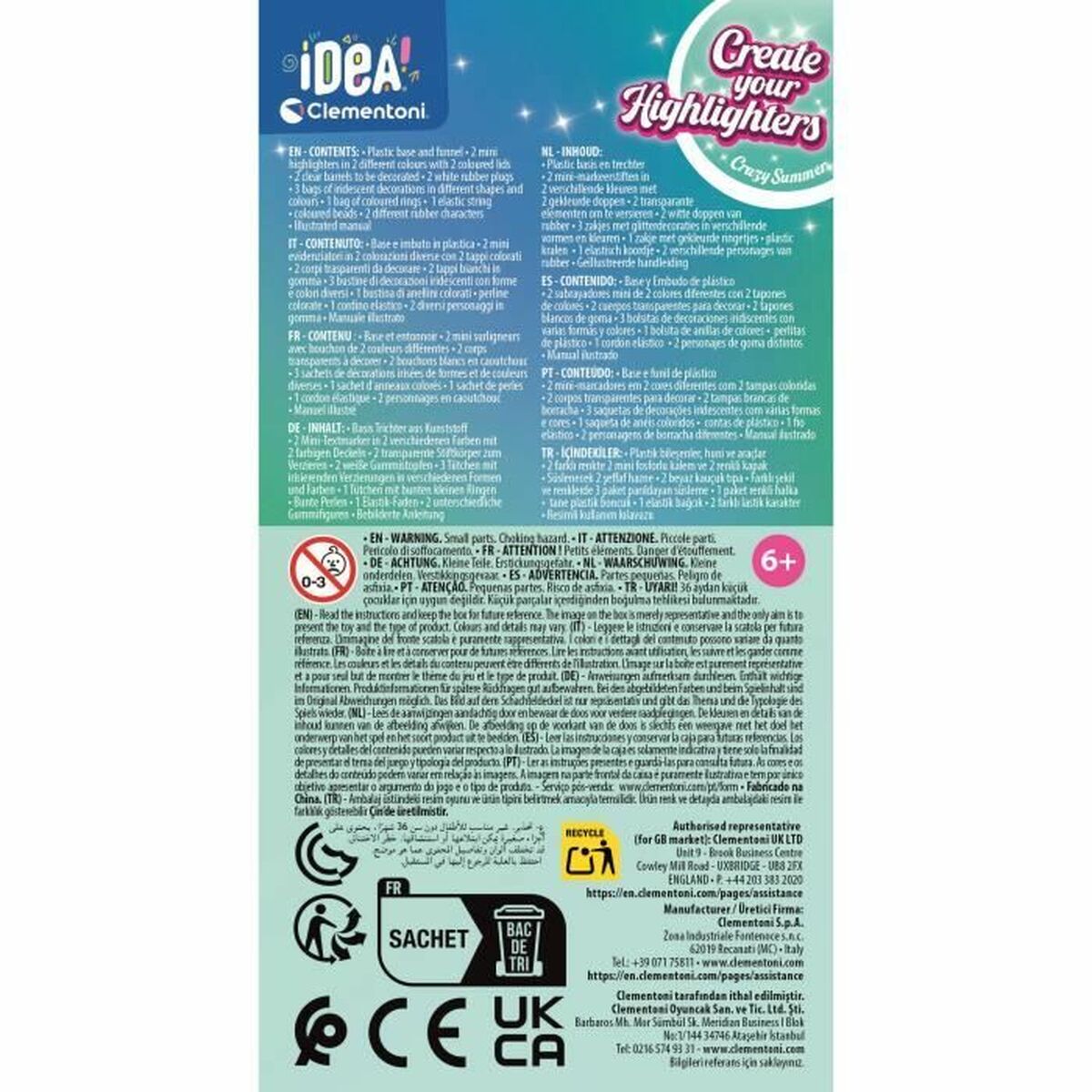 Craft Game Clementoni Create your Highlighter Summer-Leksaker och spel, Kreativa aktiviteter-Clementoni-peaceofhome.se