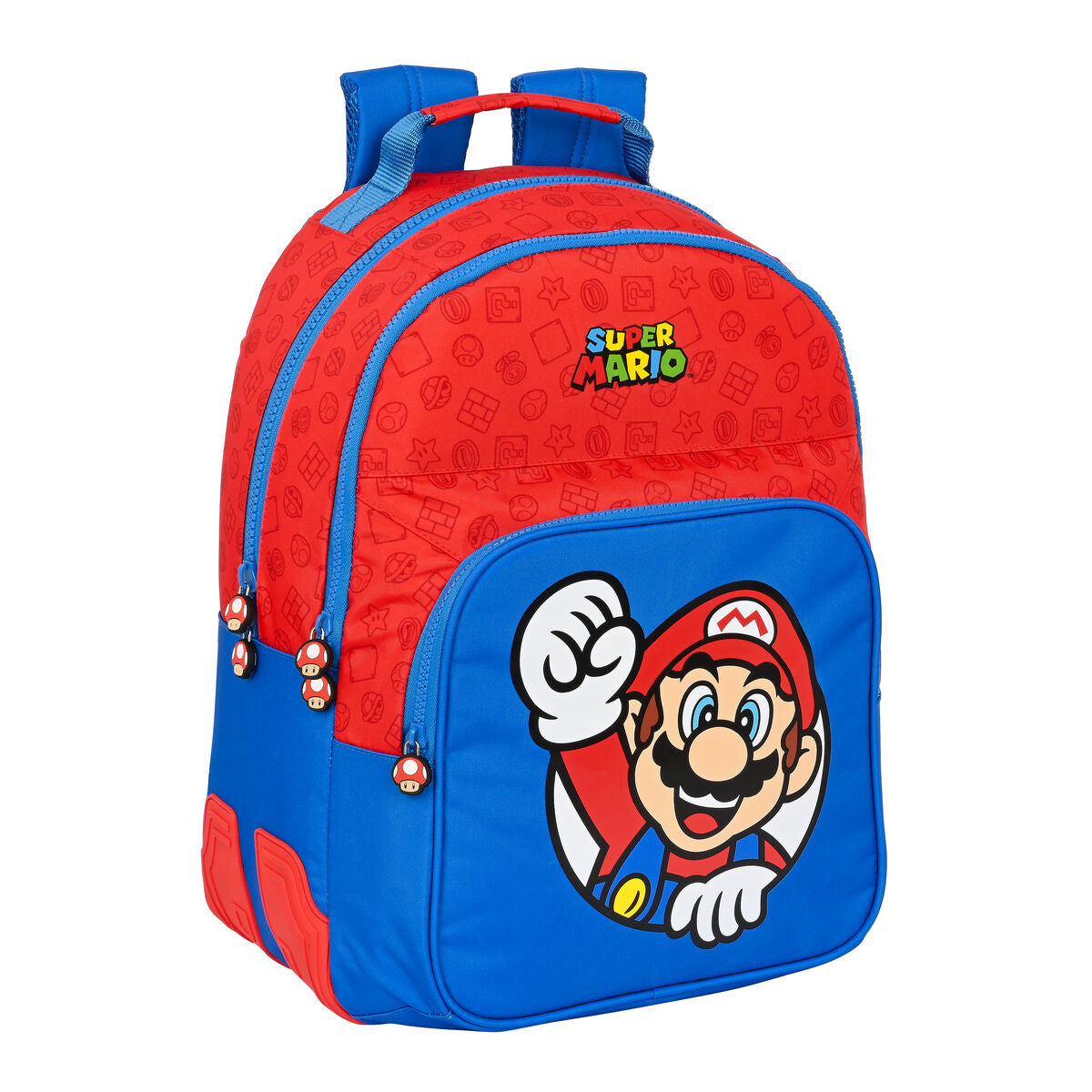 Skolryggsäck Super Mario Röd Blå (32 x 42 x 15 cm)-Kontor och Kontorsmaterial, Skol- och utbildningsmaterial-Super Mario-peaceofhome.se