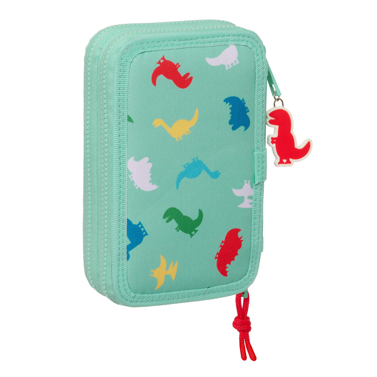 Dubbelt pennfodral Peppa Pig George Mint 12.5 x 19.5 x 4 cm (28 Delar)-Kontor och Kontorsmaterial, Skol- och utbildningsmaterial-Peppa Pig-peaceofhome.se