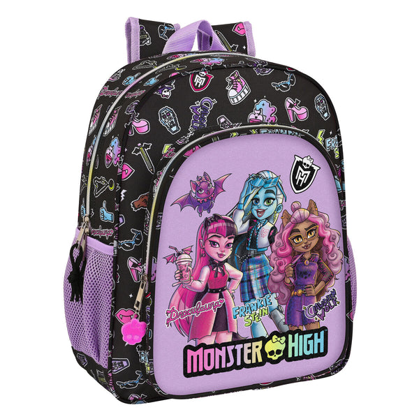 Skolryggsäck Monster High Creep Svart 32 X 38 X 12 cm-Kontor och Kontorsmaterial, Skol- och utbildningsmaterial-Monster High-peaceofhome.se