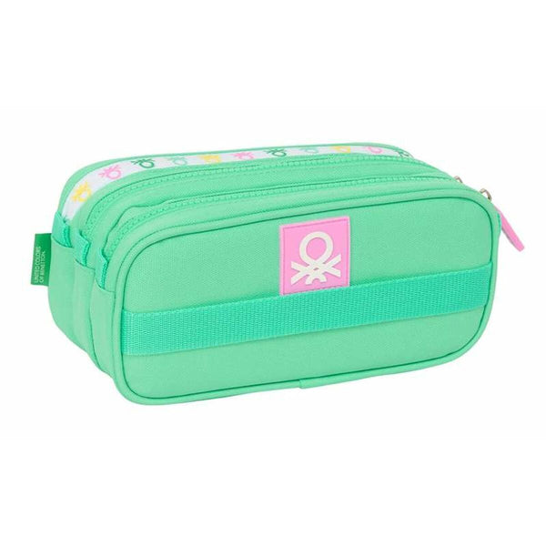 Tredubbel Carry-all Benetton Mint 21,5 x 10 x 8 cm-Kontor och Kontorsmaterial, Skol- och utbildningsmaterial-Benetton-peaceofhome.se