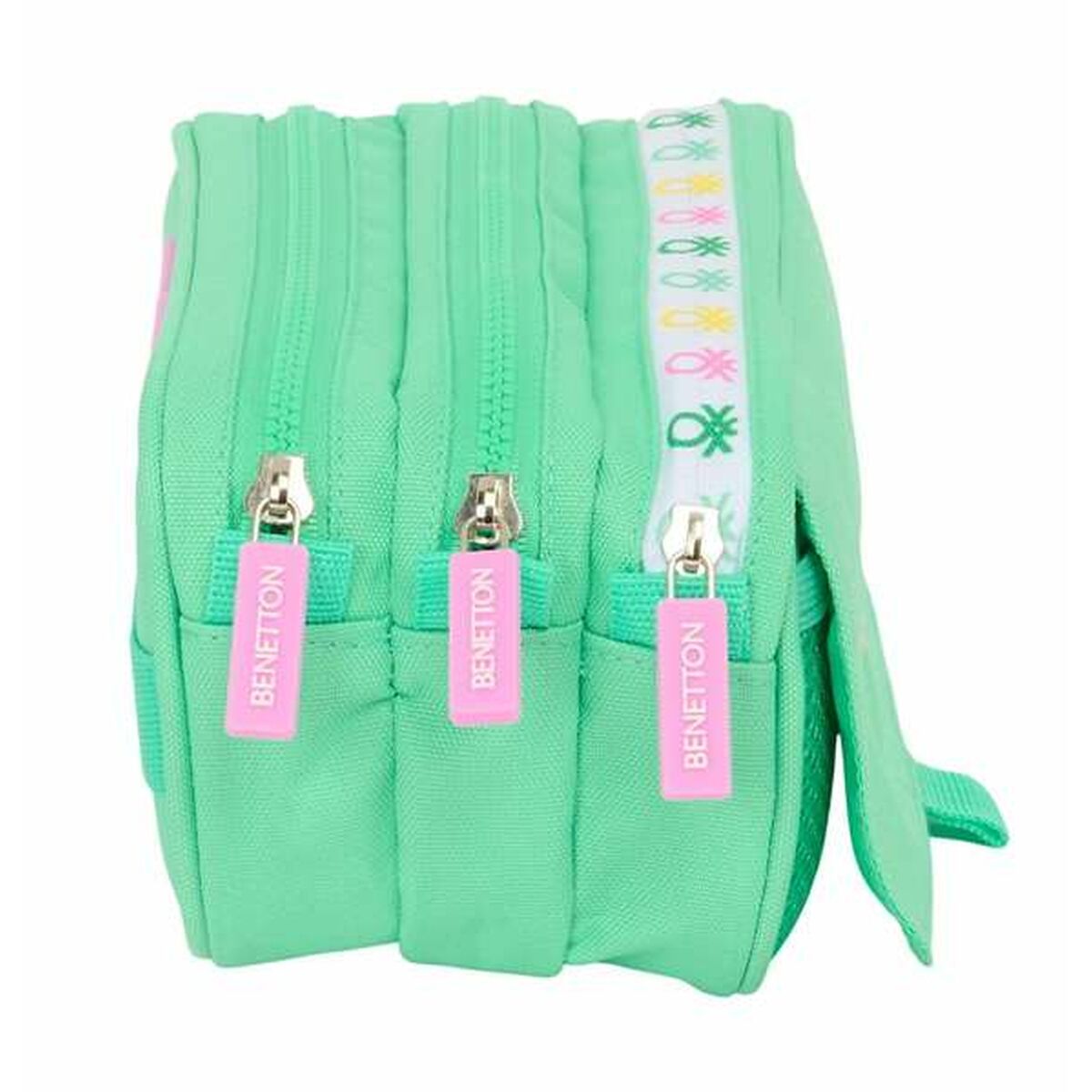 Tredubbel Carry-all Benetton Mint 21,5 x 10 x 8 cm-Kontor och Kontorsmaterial, Skol- och utbildningsmaterial-Benetton-peaceofhome.se