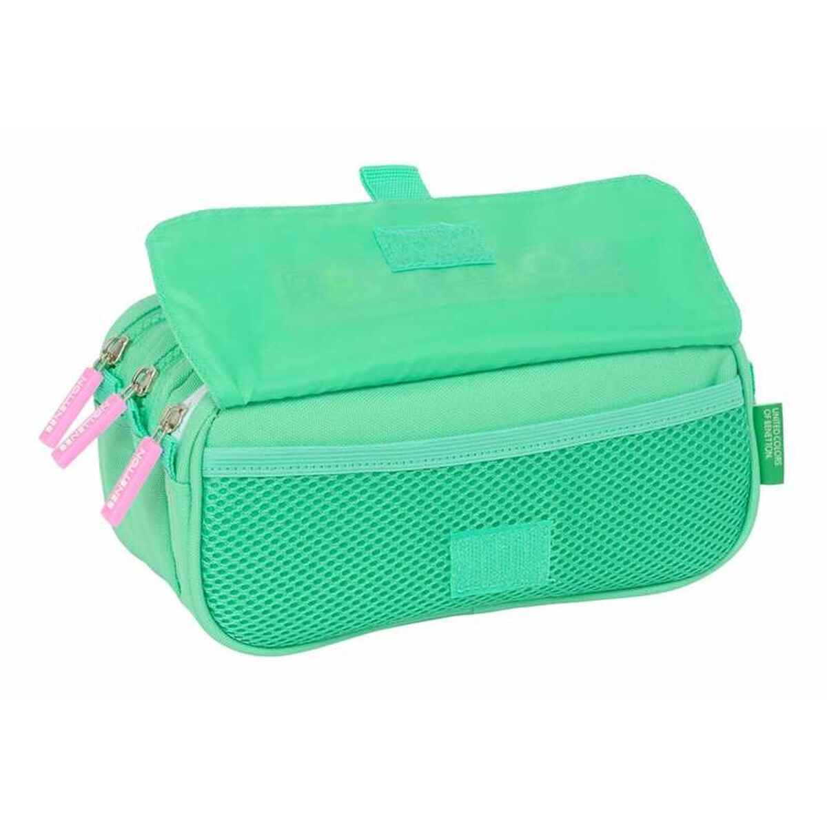 Tredubbel Carry-all Benetton Mint 21,5 x 10 x 8 cm-Kontor och Kontorsmaterial, Skol- och utbildningsmaterial-Benetton-peaceofhome.se